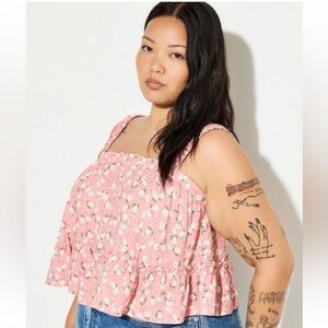 Floral Pink Crop Top